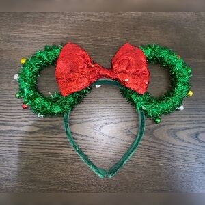 Minnie Mouse Christmas Tinsel and Bells Headband
